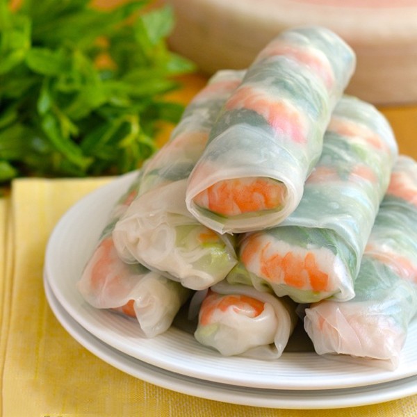 Bánh đa nem cuốn sống - Bánh đa nem làng Chều
